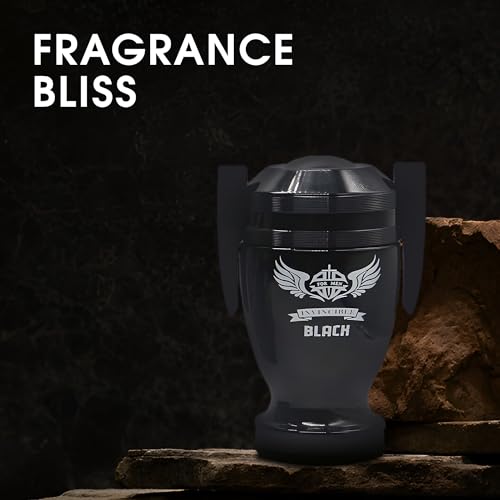 Image of AFLUXE 2PCS Valentine Milano /Invincible Black Eau De Toilette for Men-Fresh,Romantic Scent Perfume for Men 3.4 Fl Oz Each Mens Cologne For All Skin Daily Used