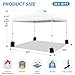 WEIZE Pop up Canopy Tent 10x10ft, 1-Button Push Setup, Instant Portable Shelter, Adjustable Height, Portable Roller Bag, 4 Weight Bags, Guy Ropes & Stakes Included, White
