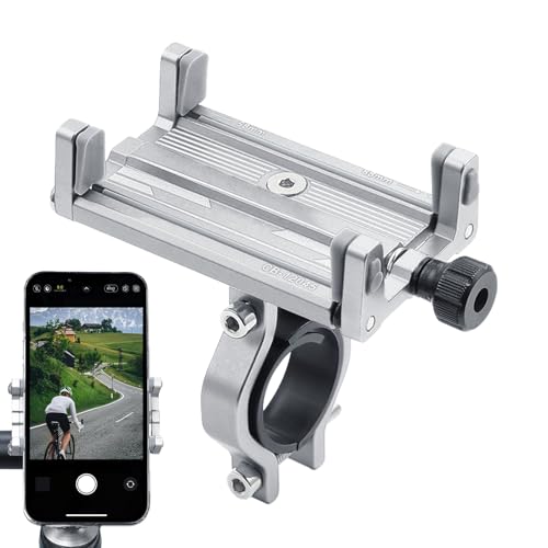 ノーブランド品 - Motorrad-Telefonhalterung – Stoßfeste Klemmhalterung, verstellbarer Lenker | Volldrehsystem mit kompakter Konstruktion, ideal für Fahrradrichtung, Sportwege, Navigationszugang, Straßenfahrten