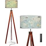 Floor Lamp childrens world map animals balloons airplanes for printing custom Standing Lamp Solid Wo