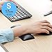 SANWA Gel Mouse Wrist Rest, PU Leather Ergonomic Wrist Support for Mouse, Pain Relief Wrist Cushion, Non-Slip Wrist Pillow for Computer, Laptop, Office, Gaming, Black, 6.7x2.7x0.75 inch