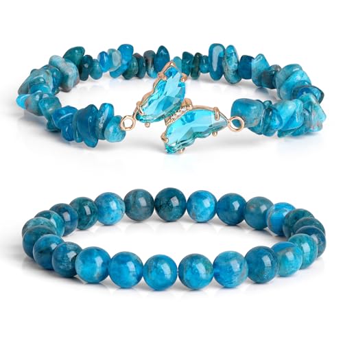 GolbalJew Apatite Stone Bracelet for Women Healing Crystal Stone Bracelets ...