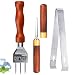 Ice Pick - 7 Inch Stainless Steel Ice Crusher with Wood Handle, Japanese Style Ice Chipper ideal for Bars and Home, 3-Spike