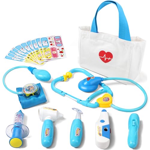 Liberry Doctor Kit Toys for Toddlers 3 4 5 Years with Light & Sound Blue