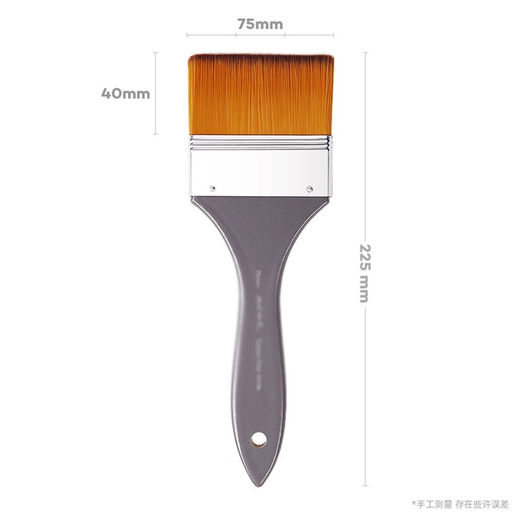 6 Nylon Brush Studio Pędzel do oleju, pędzel podkładowy, gwasz, wiersz, farba ścienna, pędzel do malowania akrylowego