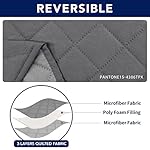 PureFit Water Resistant Reversible Sofa Covers for Reclining Sofa - Non Slip Split Recliner Couch Cover for 3 Cushion Couch, Washable Furniture Protector for Kid, Dog (3 Seat, Gray/Light Gray) - Image 5