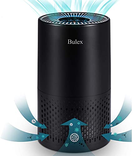 Bulex Air Purifier with H13 True HEPA Filter, HEPA Air Purifier Removes 99.97% Wildfire Smoke Allergies Pollen, 4-Stage Filtration System for Bedroom Home Office (Black)
