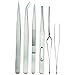 6 Piece Fine Point Tweezer Set for Electrical, Soldering