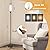 VEYFIY LED Floor Lamp with Remote &LED Bulb, Customizable Color Temperature (3000K-6000K), Black Pole with Lampshade, Modern Slim Floor Lamp for Living Room, Bedroom, Office, and Kids Room (Black)