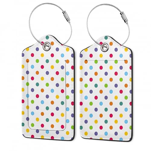 Tag For Suitcase Cute Colorful Polka Dots Suitcase Tag With 