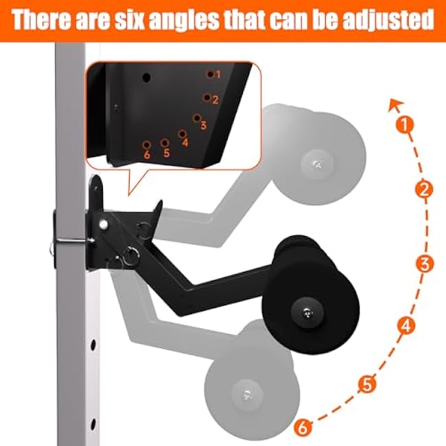 Nordic Hamstring Curl Pro Attachment - Adjustable Power Rack Leg Lock with High-Density Recovery Foam Padding, Compatible with 5/8 & 1 Holes - Home Gym Strength Training Equipment