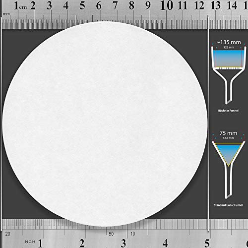 Image of Filter Paper 12.5cm Lab Qualitative Filter Paper for Chemistry, Standard Qualitative Grade 2-Slow Flow 125mm(100 Discs)
