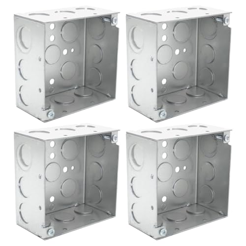Boîte électrique carrée de 10,2 cm avec entrées TKO 1/2 et 3/4 de pouce
