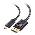 Cable Matters 32.4Gbps Unidirectional USB C to DisplayPort 1.4 Cable 3m, Support 8K@60Hz / 4K@240Hz, Thunderbolt 4 to DisplayPort Cable, Display Port to USBC, Black - Not for Portable USBC Monitor