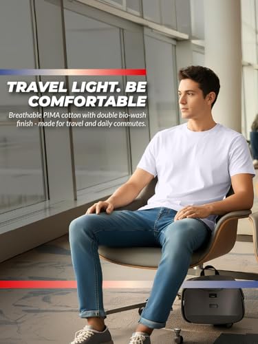Image of 100% PIMA Cotton T Shirt for Man | Premium Men T-Shirts Regular Fit | Half Sleeve Round Neck Cotton Tshirt for Man | Mens Tees Made for Indian Climate | Available in 10 Colours