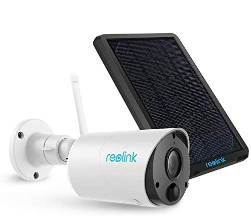 Reolink 1080P HD Wireless Home Security Camera System, Rechargeable Battery-Powered, Night Vision, Compatible with Alexa & The Google Assistant, Cloud/Local SD Storage, Argus Eco with Solar Panel Kit