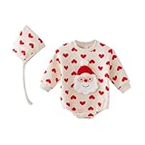 [Teevaseoan] クリスマス ベビー ロンパース 帽子付き 新生児 服 トナカイ 着ぐるみ 子供服 スウェット 男の子 女の子 トップス キッズ 裏起毛 赤ちゃん パーカー カバーオール 可愛い ベビー服 トレーナー 長袖 秋冬 出産祝い 撮影 写真 (#01E-ベージュ,73)