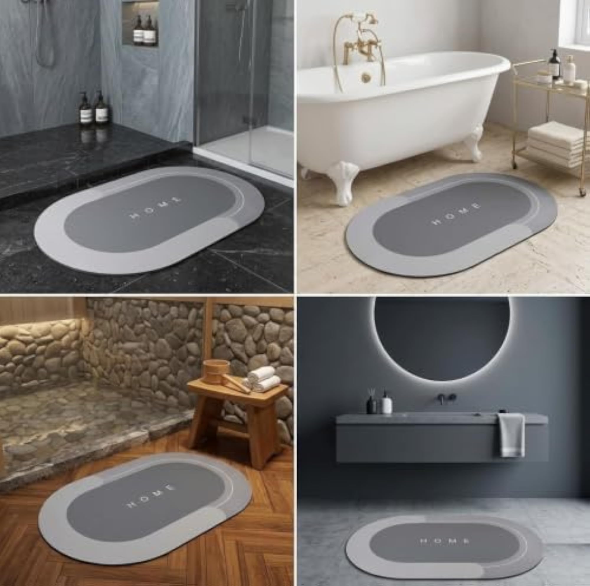 Multi-Purpose Kitchen Bathroom Mat, Quick Dry & Soft
