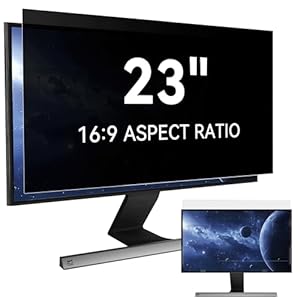 poidowis Filtre de Confidentialité Premium 23 Pouces 16:9 - Protection d'Écran Amovible Anti-Espion, Anti-Lumière Bleue et Anti-Regard, Compatible avec la Plupart des Moniteurs PC 23 Pouces