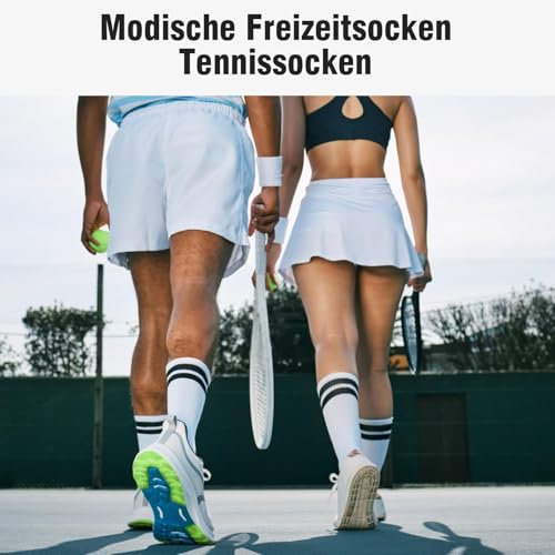 Smart Sir Socken Herren Damen Sportsocken 4 paar Tennissocken Schwarz Lange Baumwollsocken Weiß Laufsocken Arbeitssocken,weiss,35-38