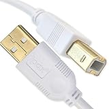 IPAX 10 feet White USB Printer Cable Compatible with Canon ImageClass D530 D420 MF247dw MF249dw MF4770n MF244dw MF236n MF227DW MF216n MF424DW MF632CDW MF731CDW LBP151dw HP Envy 5540 5530 5532 5642