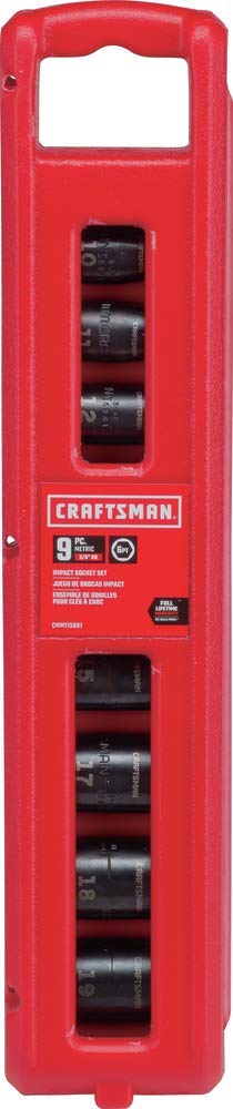 CRAFTSMAN Zestaw nasadek udarowych, metryczny, 3/8-calowy, 9-częściowy (CMMT15881)