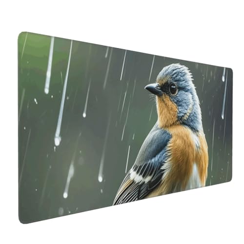 Tapis de souris de jeu oiseau 90x40 cm grand tapis de bureau antidérapant pluie