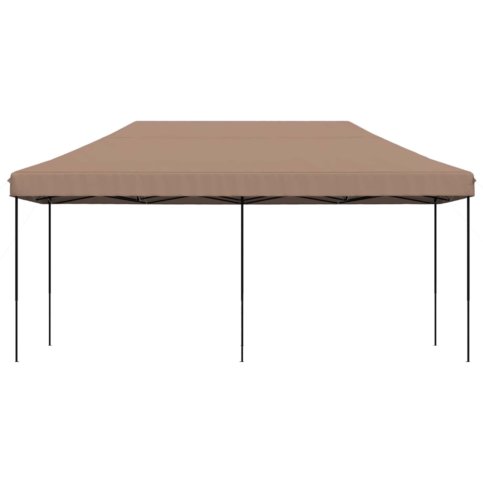 Namiot imprezowy z materiału Oxford, brązowy, 292 x 580 x 315 cm, składany i składany, z ochroną UV, wodoszczelny i stabilny, do ogrodu, na taras, kemping, do aktywności na świeżym powietrzu