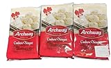 Archway Cashew Nougat Holiday Cookies, Pack of 3, Bundled with Lang's Recipe Card, Holiday Cookies, Archway Holdiay Cookies, Cashew Nougat Cookies, 1.1lb