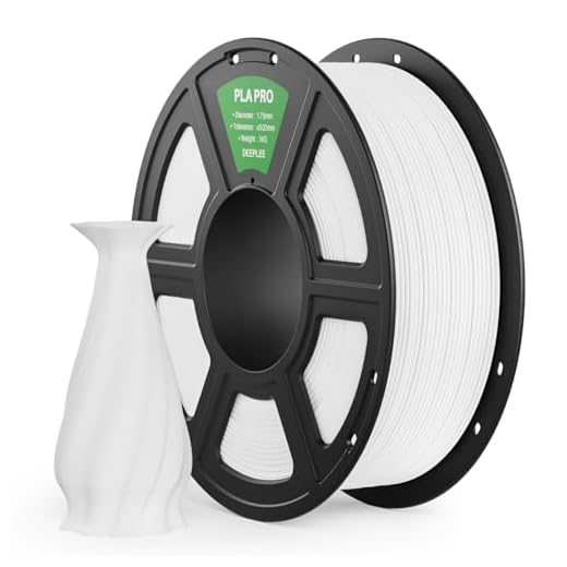 DEEPLEE PLA PRO Filament 1.75mm, Stronger Toughness 3D Printer Filament, PLA Filament Dimensional Accuracy +/- 0.02 mm, Neatly Wound, Fits Most FDM 3D Printer, 1KG White