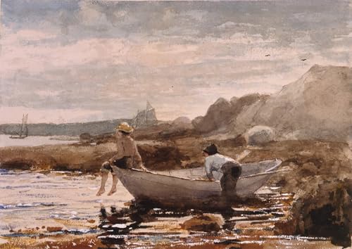 Winslow Homer affiche toile Garçons dans un doris 60x90cm pour une décoration murale élégante