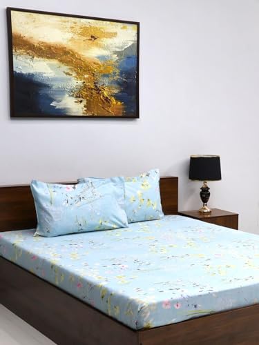 Bombay Dyeing Vista 144 TC Microfiber Magnet Queen Size Bedsheet with 2 Pillow Covers (B0D6KQWKL1) Amazon Price History, Amazon Price Tracker