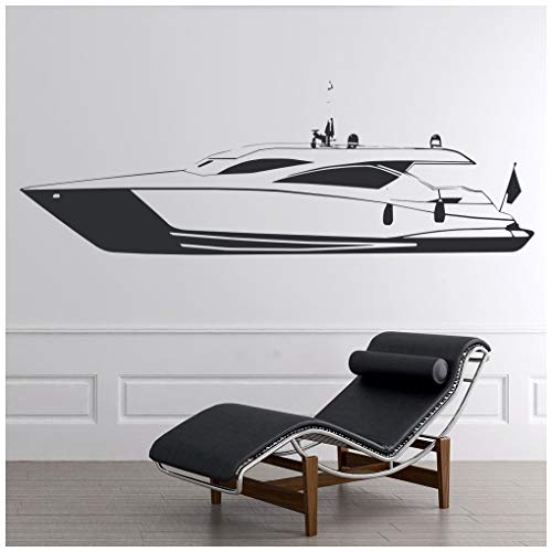 azutura Luxury Speed Boat Sailing Yacht Wall Sticker available in 5 Sizes and 25 Colours Royal Blue