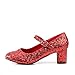 Funtasma by Pleaser Women's Schoolgirl-50 Mary Jane,Red Glitter,6 M US