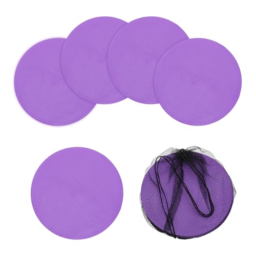 Marqueurs de points en polyéthylène violet pour entraînement d'agilité au football Lot de 6