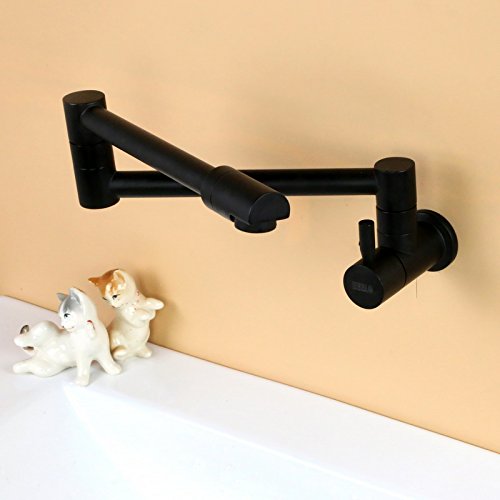 Grifo de mopa piscina extensible tipo de pared negro de cobre puro 3