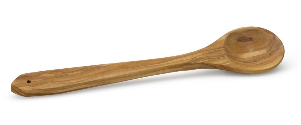 Continenta Spoon Round Olive Wood, Light Brown, One Size