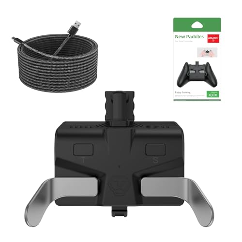 DUXICEPIN Paletas para controlador de la serie Xbox, accesorio multifuncional de botón trasero para controlador Xbox, 2 teclas traseras de programación/función de memoria/conector de audio de 3.5 mm