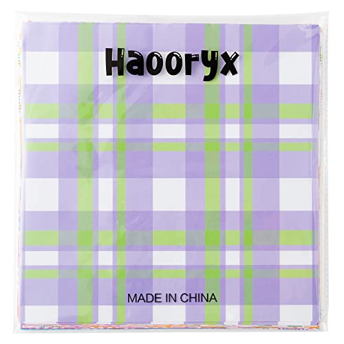 Haooryx 60Pcs Green Blue Paper Buffalo Plaid Scrapbook Paper Decorative Summer Scrapbook Specialty Craft Paper 11’X11’Double-Sided Spring Pastel Origami Paper For Card Making Scrapbook Decoration #TOP7