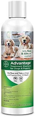 Advantage Flea and Tick Treatment Shampoo for Dogs and Puppies, 8 oz