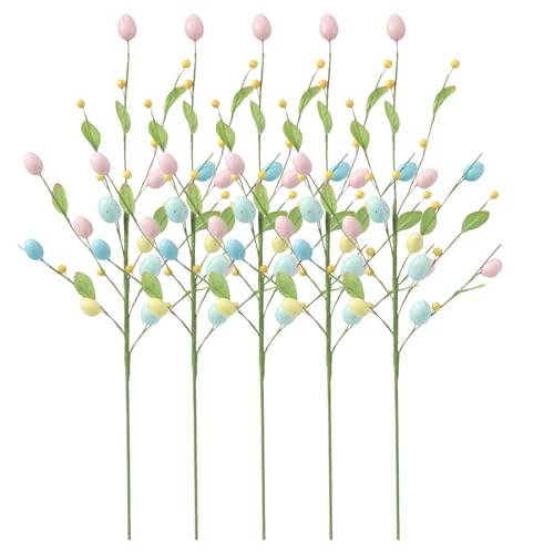 Tiges florales printanières avec 5 branches de printemps réalistes pour vase