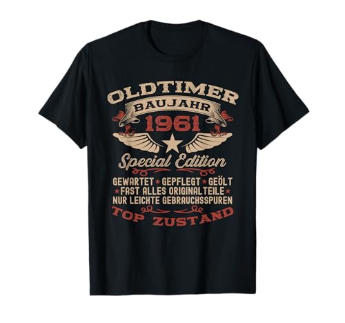 Geschenk zum 65. Geburtstag Jahrgang 1961 Oldtimer lustiges T-Shirt Geschenk zum 65. Geburtstag Jahrgang 1961 Oldtimer lustiges T-Shirt
