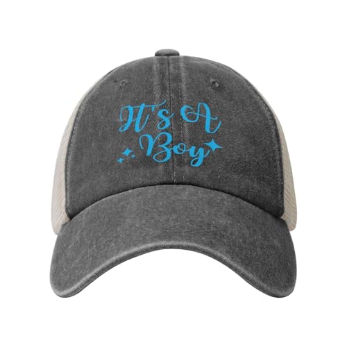 It's A Boy Cap Gender Reveal Baby Shower Welcome Newborn mesh dad hat