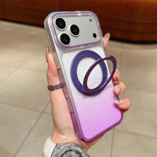 Étui en métal magnétique pour iPhone 17 Pro Max coque haut de gamme violette
