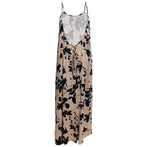 Robe décontractée sans manches ample imprimée pour style plage chic