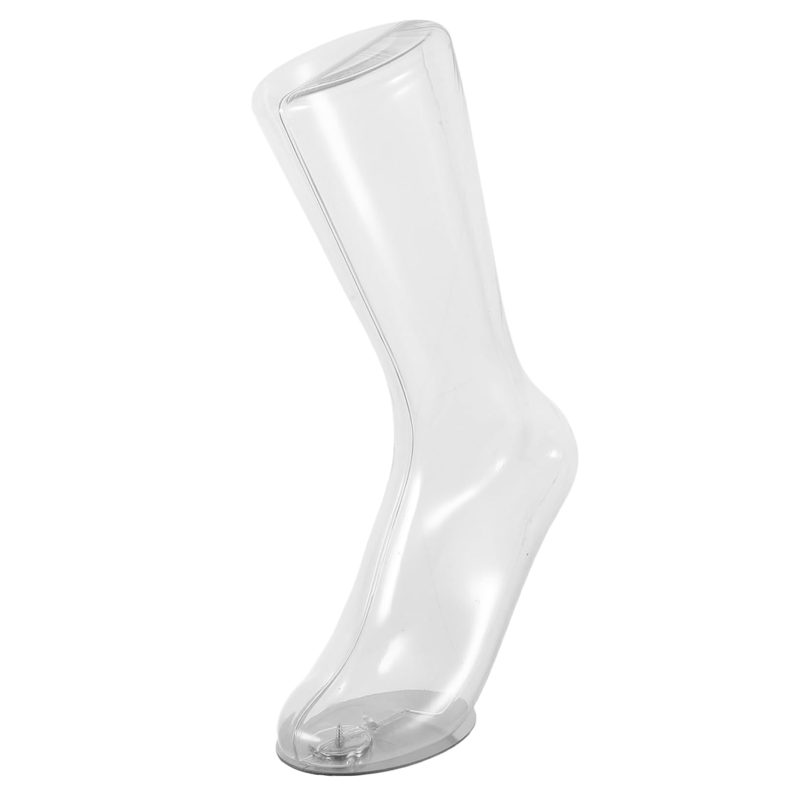 Unomor Transparent Female Foot Display Model Plastic Sock Mannequin Stand for Authentic Presentation for Retail and Photography Use