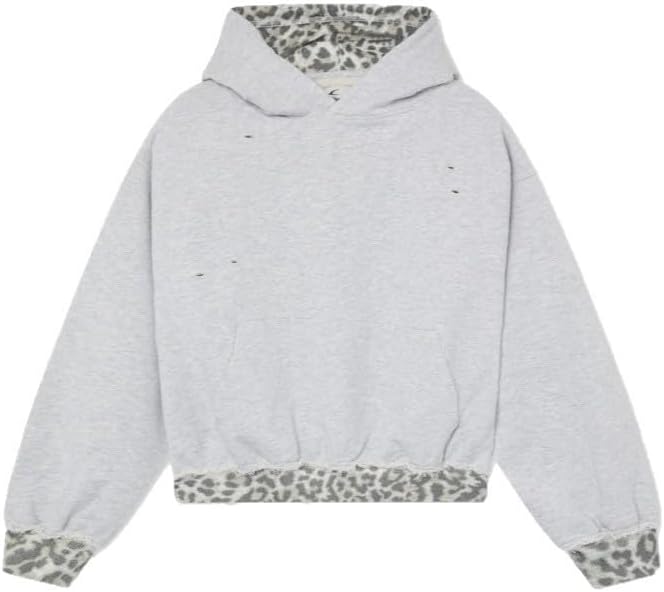 Obenie men's fake two-piece spliced oversized hooded sweatshirt Y2K long sleeved pullover sweatshirt