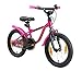 LÖWENRAD Bicicletta Bambini 4-5 Anni | Bici Bambino Bambina 16" Pollici Freno a Pattino e Freno a retropedale | Berry
