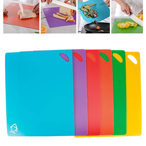 6-teiliges Set Schneidebrett, flexibel, effizient, rutschfest, Gemüse, Fleisch, Werkzeuge, Matten, Schneidebretter, Küchenhelfer für verschiedene Lebensmittelarten