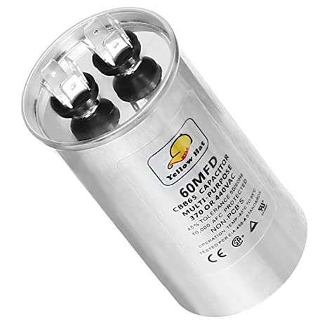 Capacitor for Air Conditioner 60 uf MFD 370 or 440 Volt VAC, Multi ...
